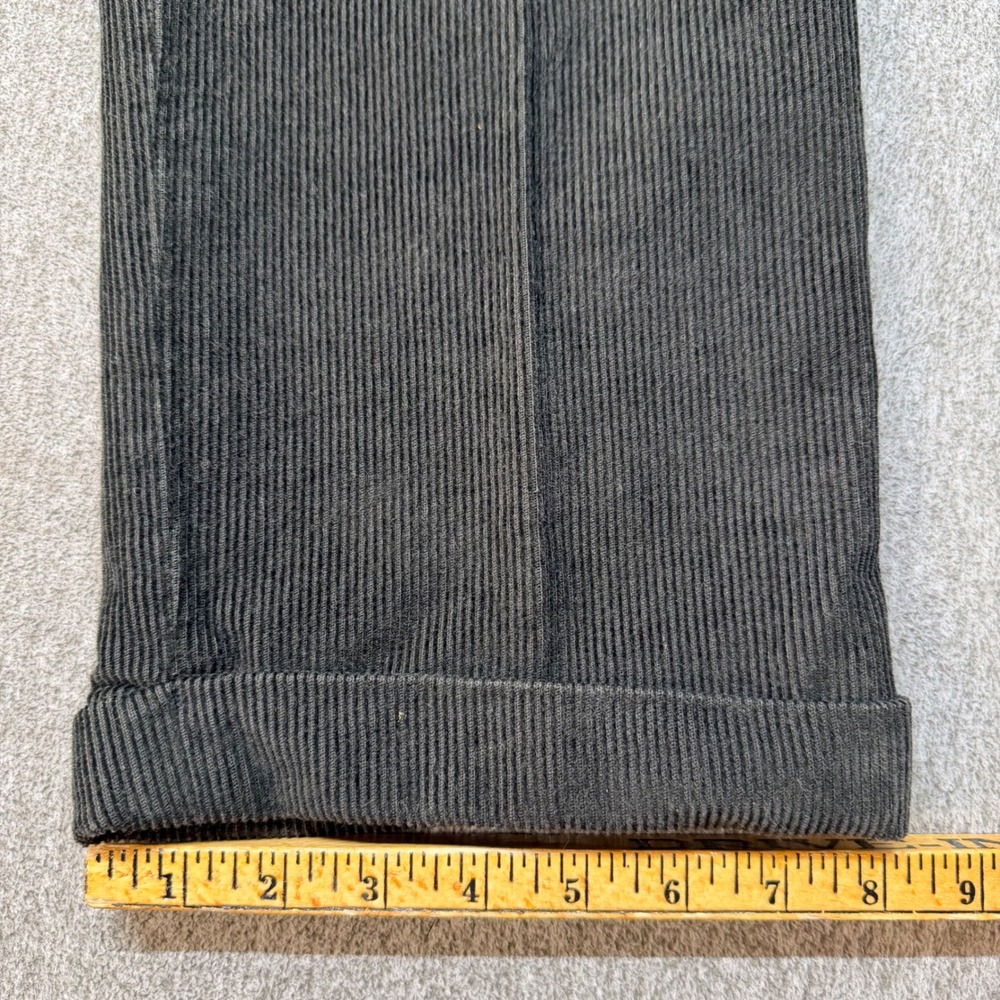 Eddie Bauer Classic Fit Corduroy Pants Mens 30 Cuffed Cotton Dark Gray Green - Picture 6 of 7